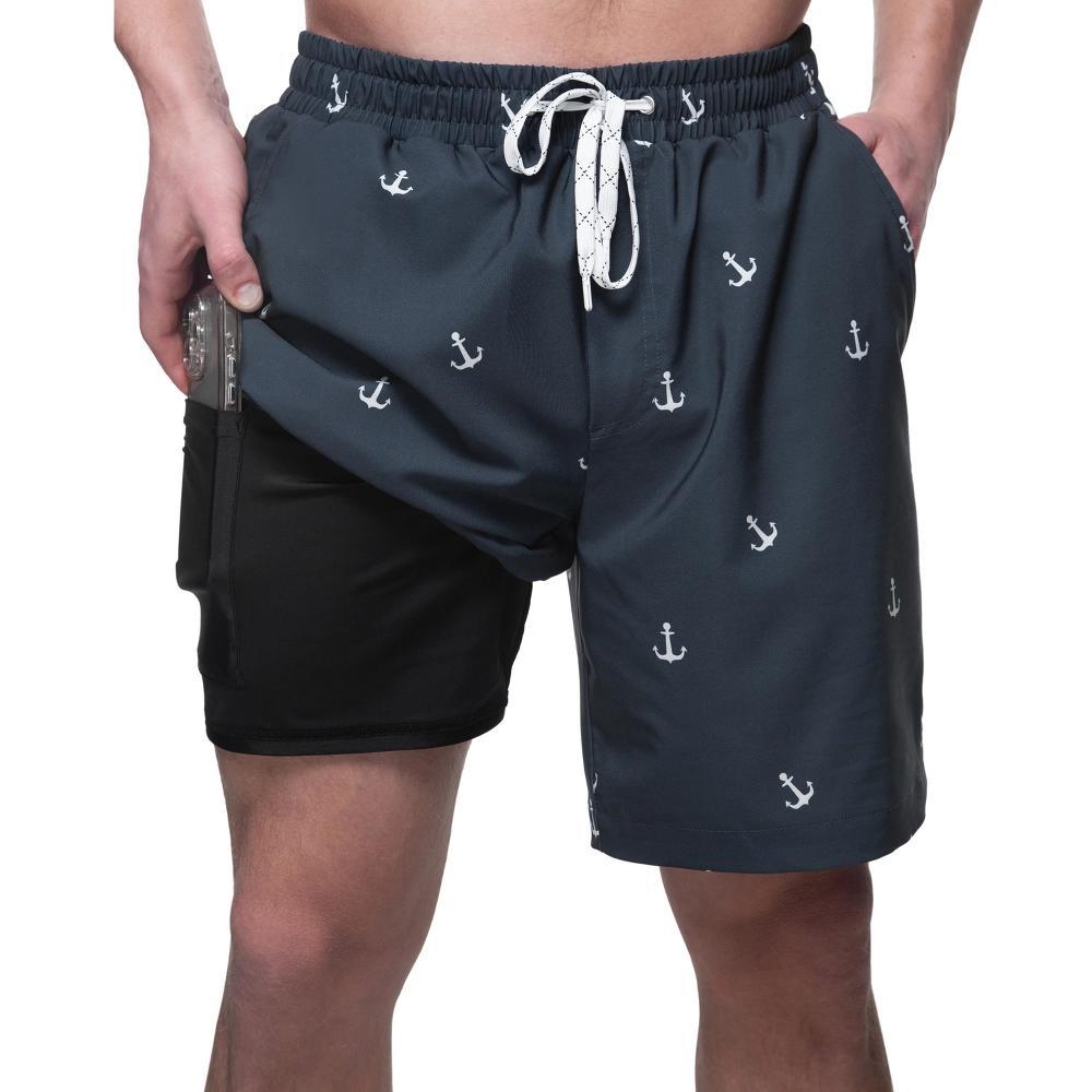 Men's Rokka&Rolla 7-in. Stretch Swim Trunks, Size: Small, Blue Product Image