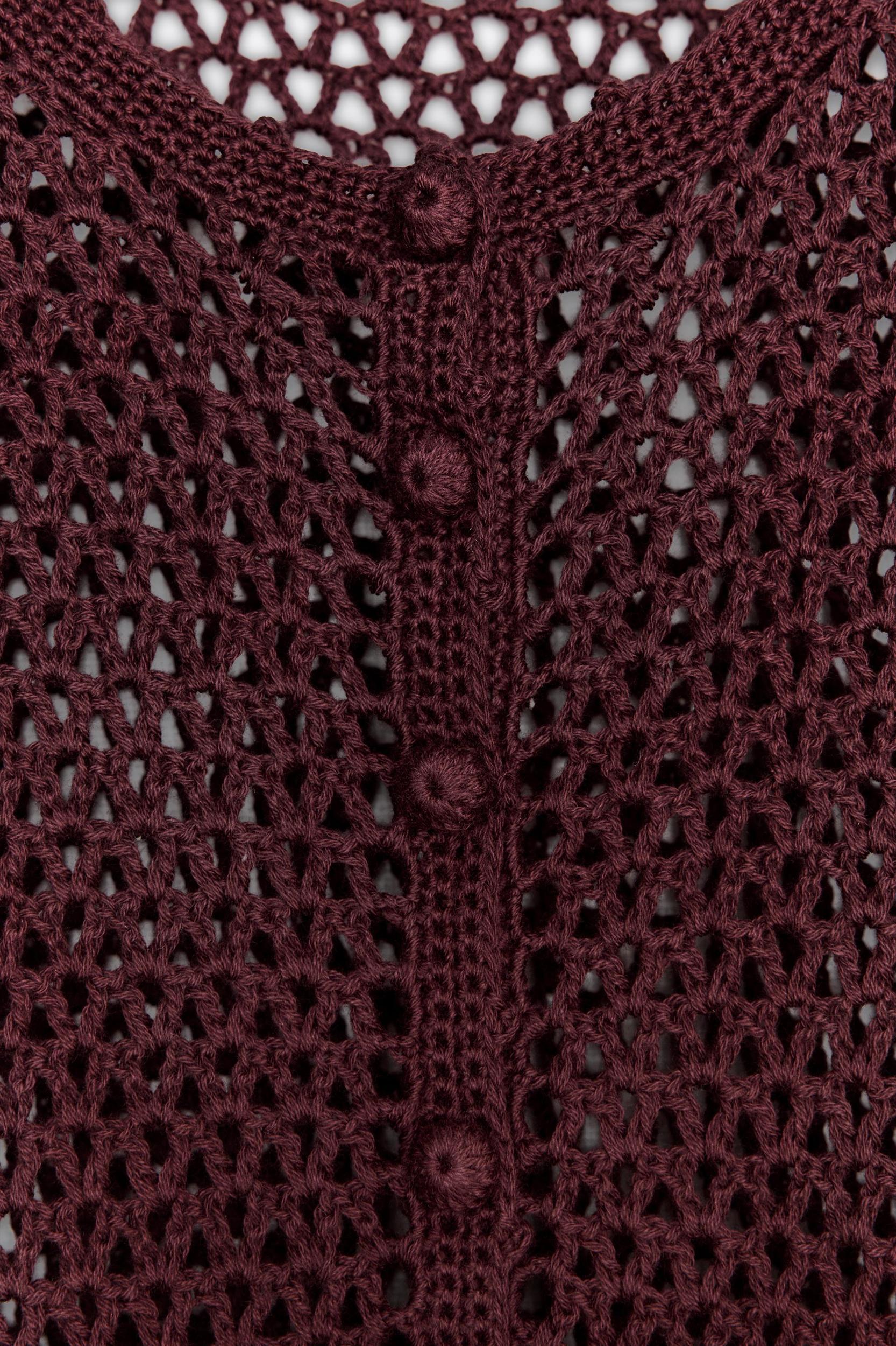 CROCHET KNIT MINI DRESS Product Image