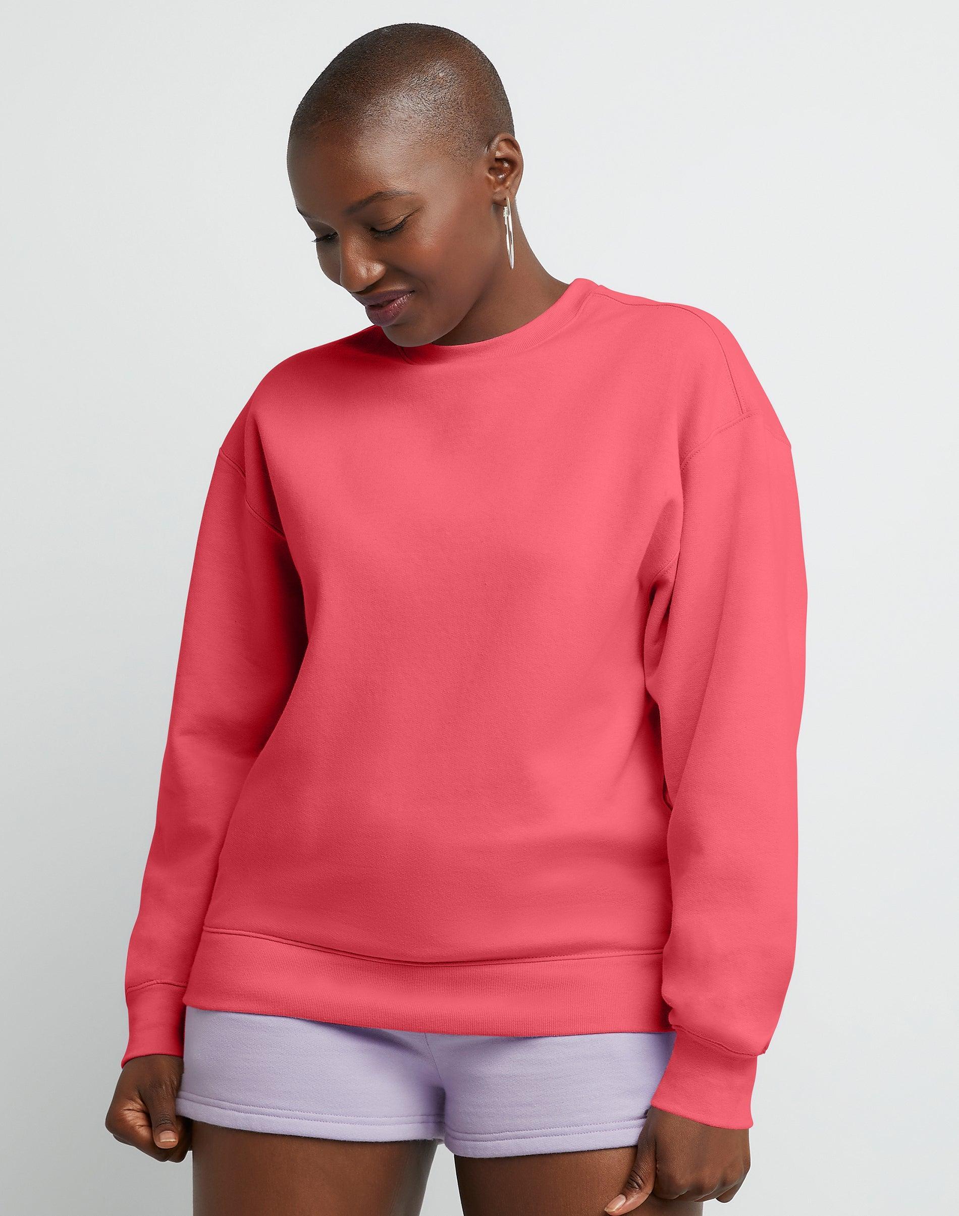 Hanes Originals Womens Fleece Sweatshirt Urban Lilac S Product Image