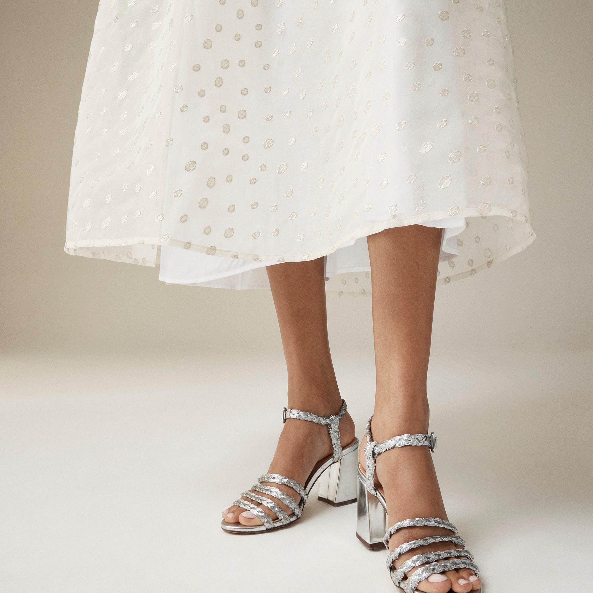 Maryam Nassir Zadeh X J.Crew drop-waist skirt in embroidered silk organza Product Image