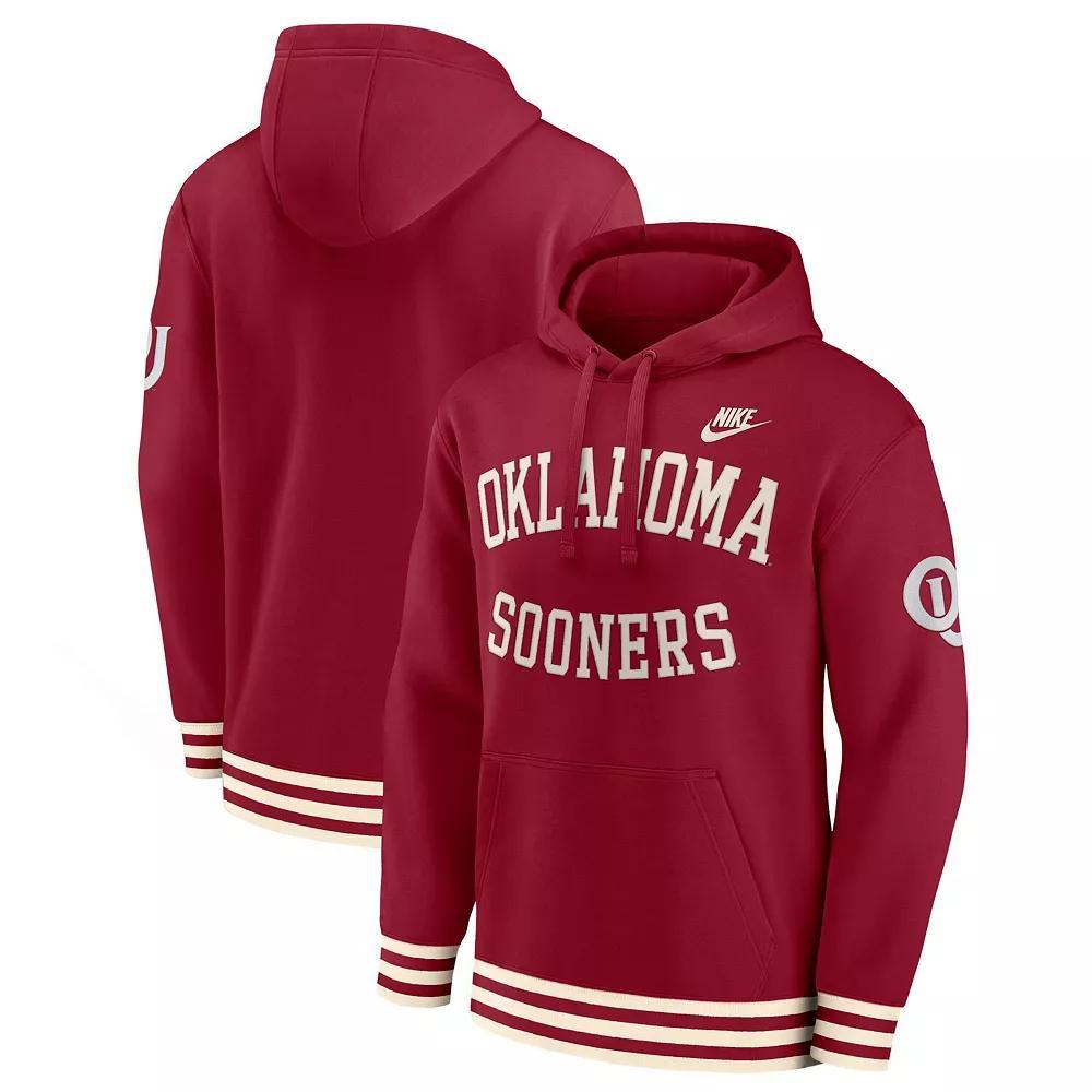 Men's Nike Crimson Oklahoma Sooners Legacy Retro Pullover Hoodie, Size: XL, Red Product Image