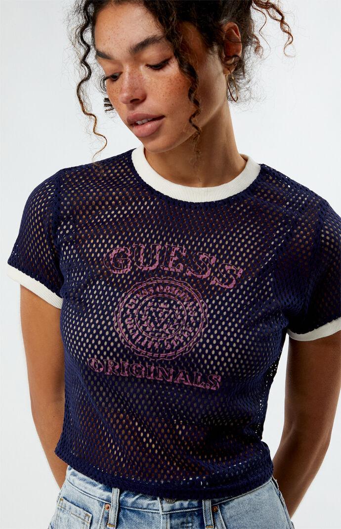 GUESS Originals Women's Mesh Short Sleeve Jersey Product Image