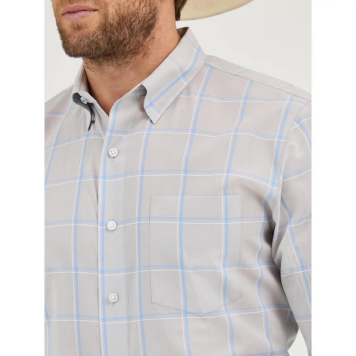 Men's Cody Johnson One Pocket Button Down Shirt in Gray Contrast Product Image