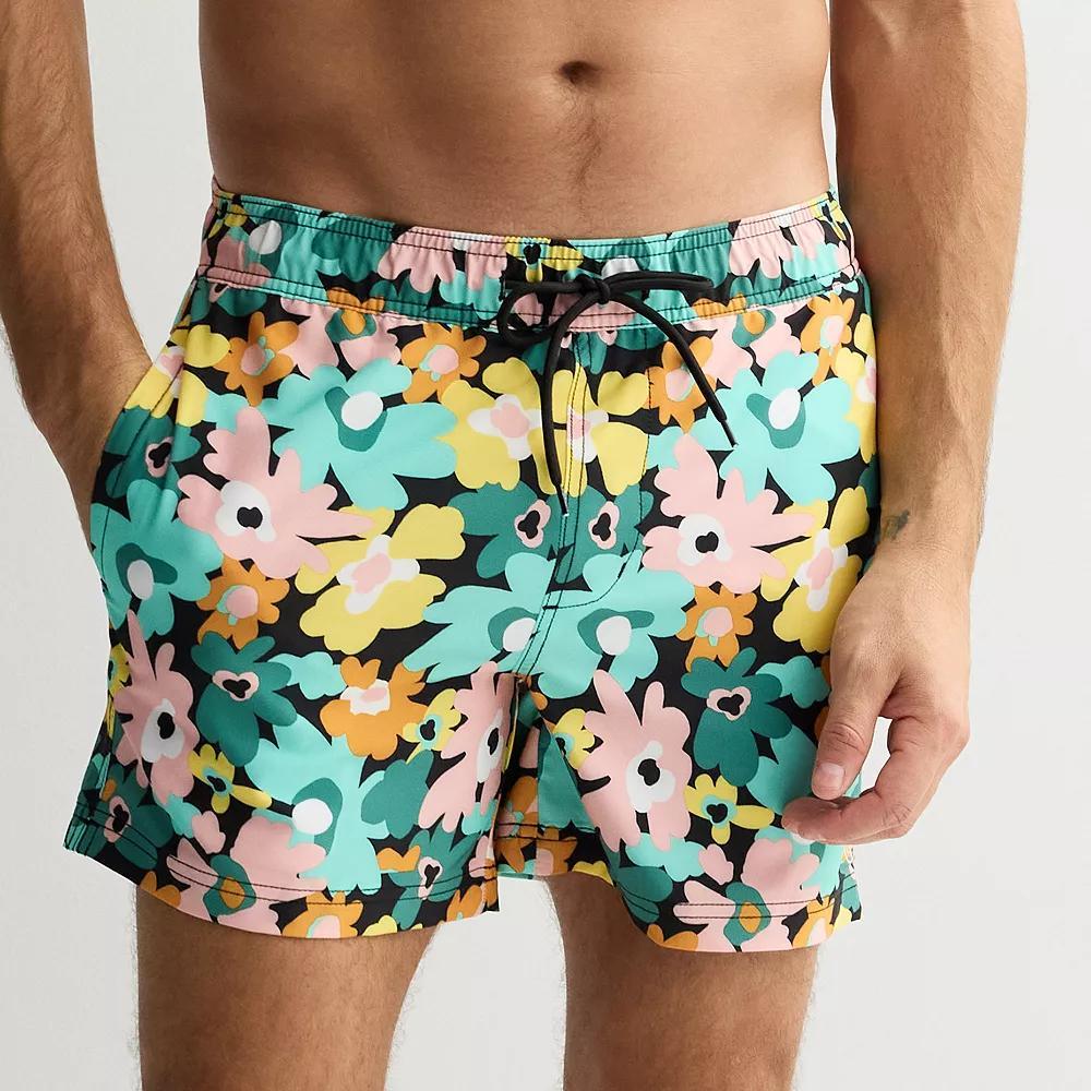 Men's Trinity Coast 5" Swim Trunks, Size: XXL 5 INCH, Black Product Image