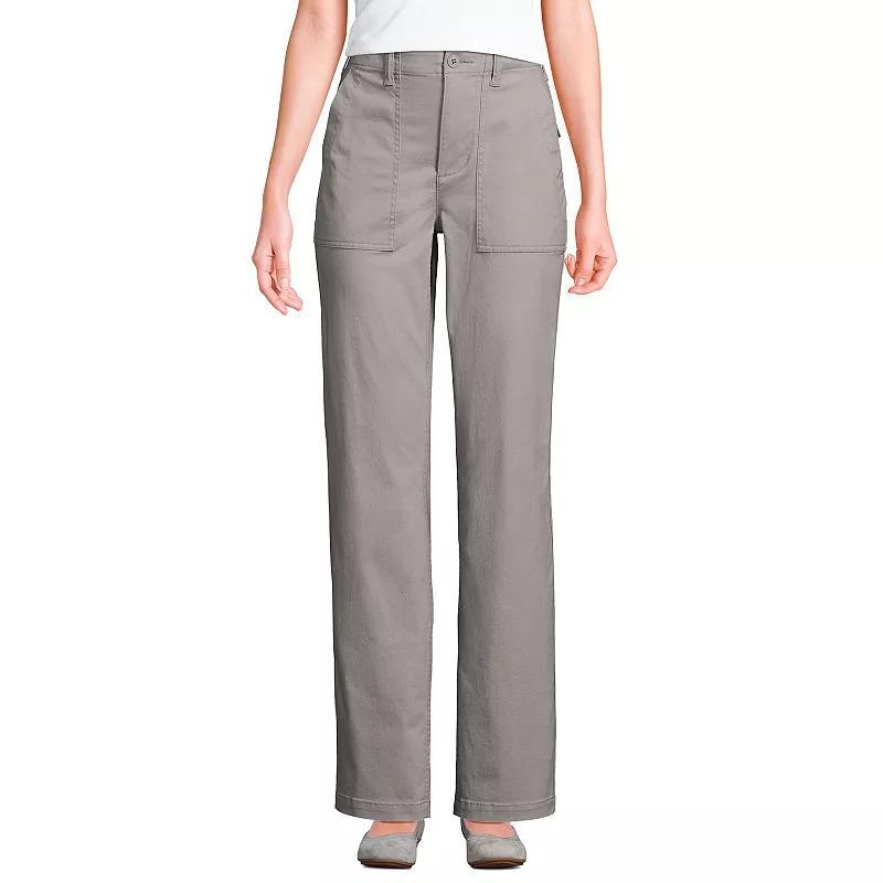 Women's Lands' End High Rise Chino Utility Pants, Size: 6, Rich Red Product Image