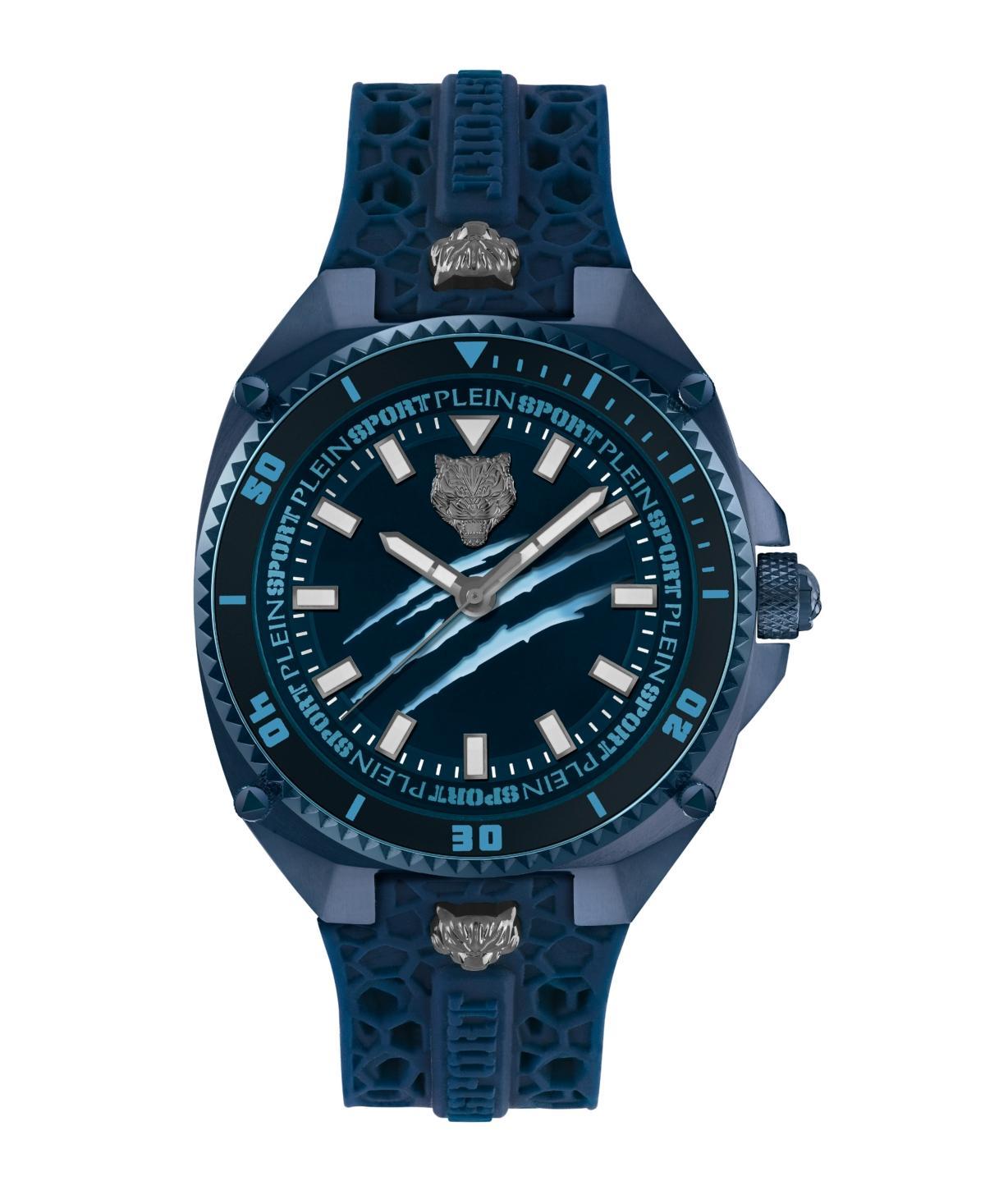 Philipp Plein Mens Thunder Force Analog Metal Silicone Strap Watch Product Image