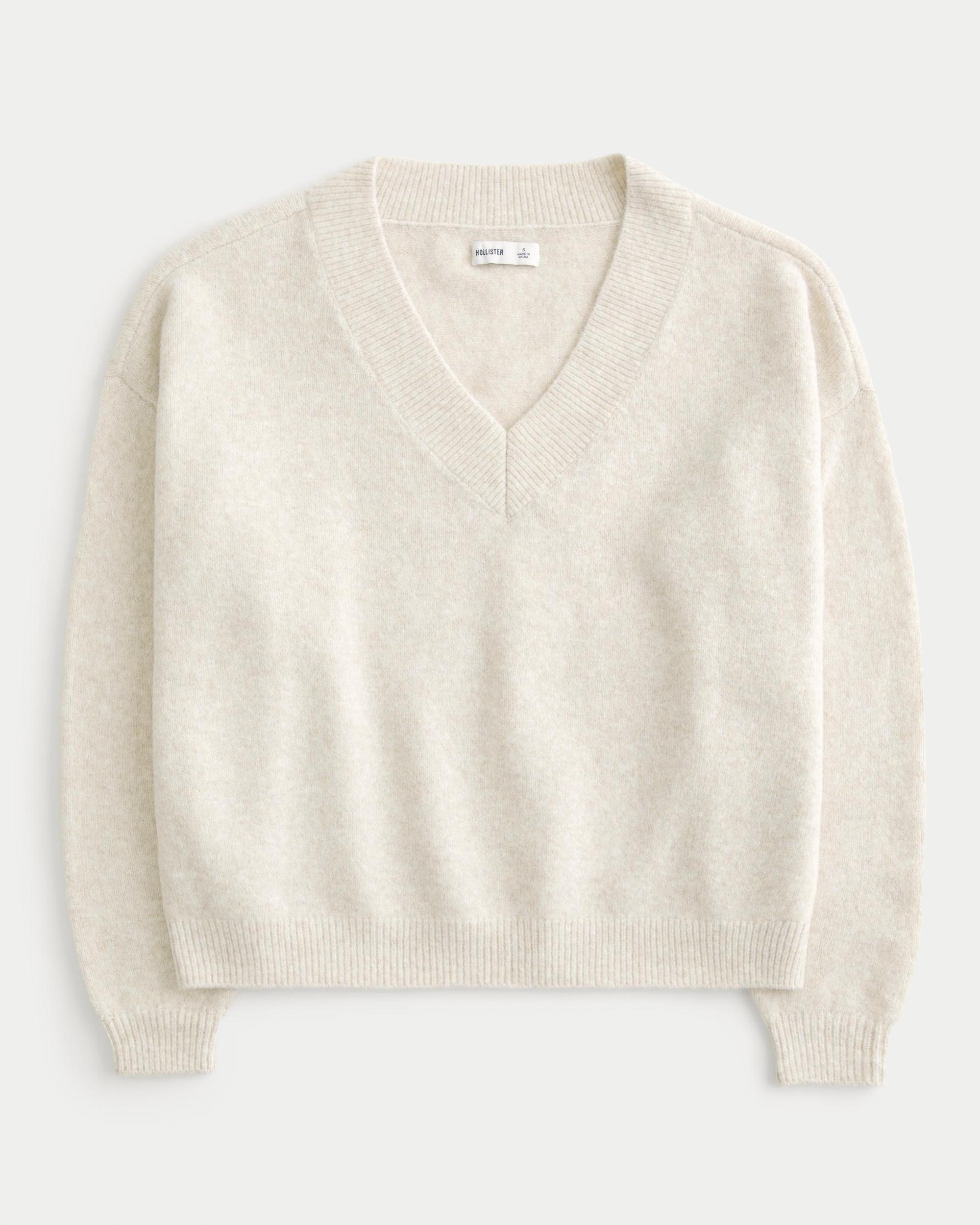 Hollister Comfy Cloud Oversized V-Neck Sweater Product Image