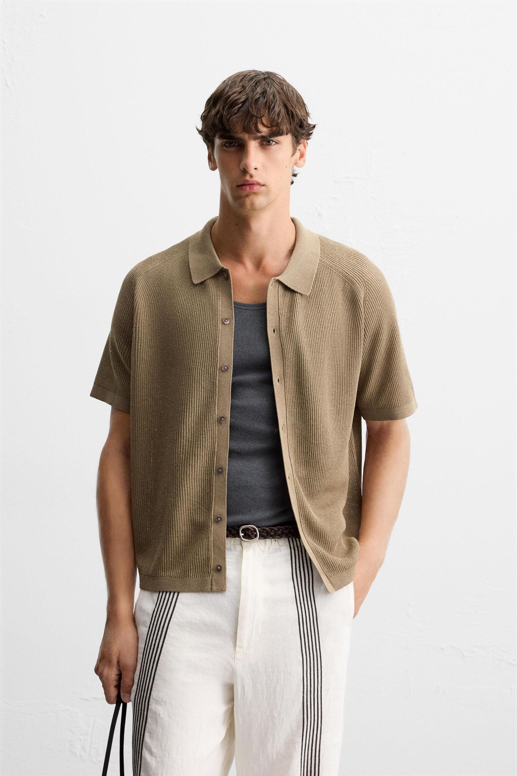 RELAXED FIT KNIT SHIRT Product Image