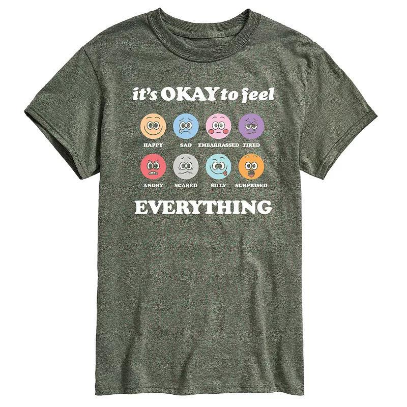 Men's It's Okay to Feel Everything Graphic Tee, Size: Large, Blue Product Image