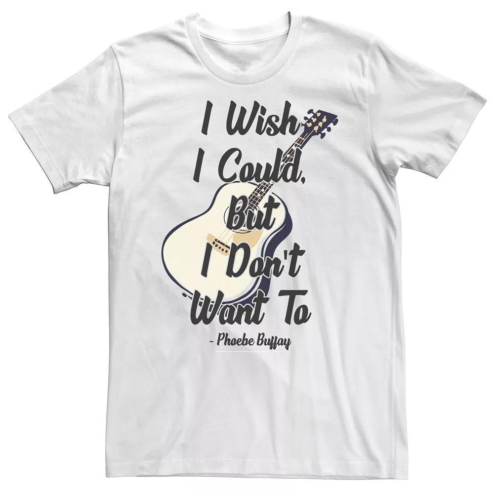Big & Tall Friends I Wish I Coulc But I Don't Want To Phoebe Quote Tee, Men's, Size: 3XL, White Product Image