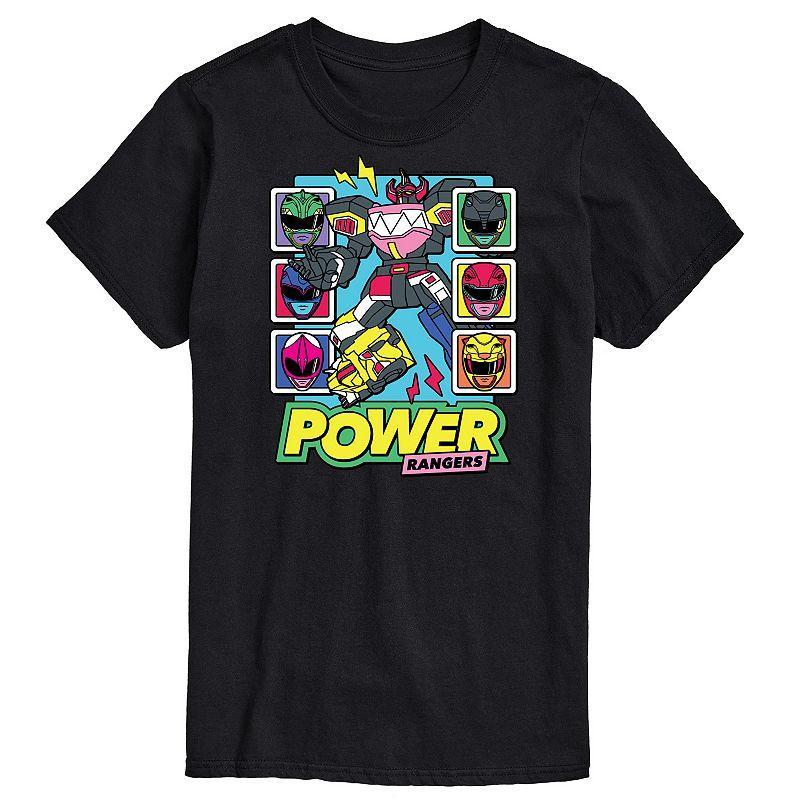 Big & Tall Power Rangers Zord Heads Graphic Tee, Mens Product Image