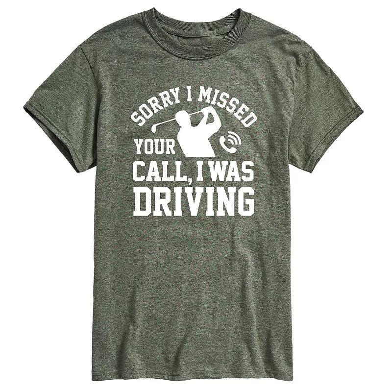 Men's Sorry Missed Call Driving Golf Graphic Tee, Size: Small, Green Product Image