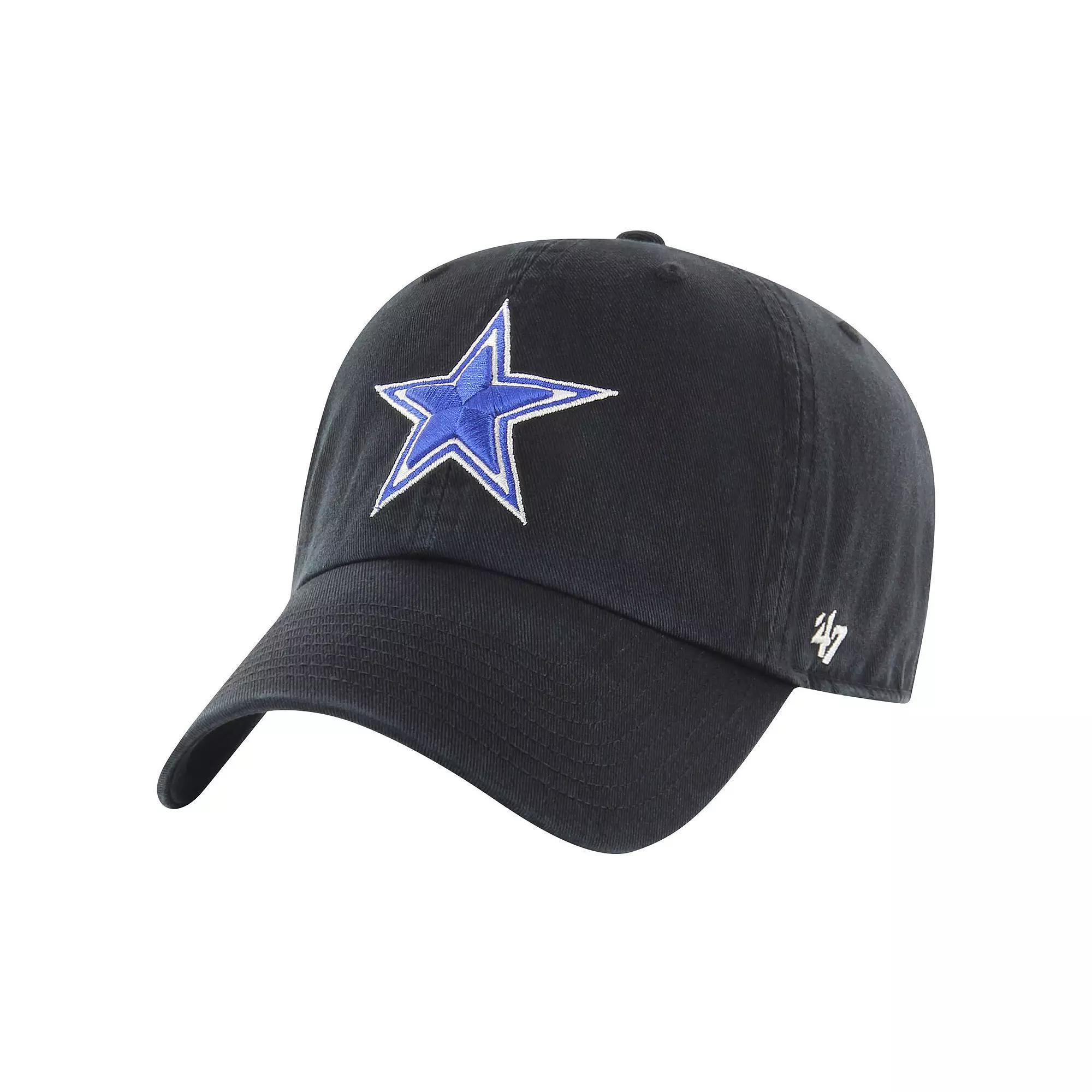 Men's '47  Black Dallas Cowboys Secondary Clean Up Adjustable Hat Product Image