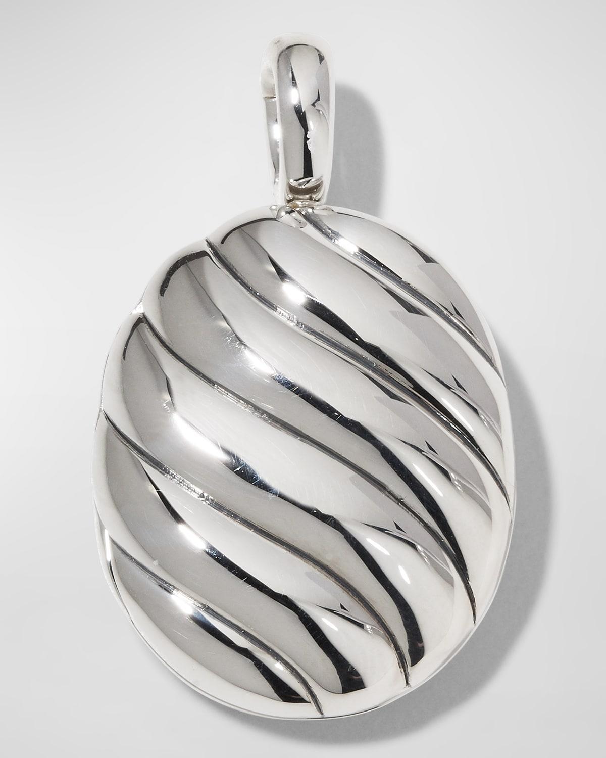 David Yurman Sterling Silver Amulets Sculptured Oval Locket Amulet Pendant Product Image