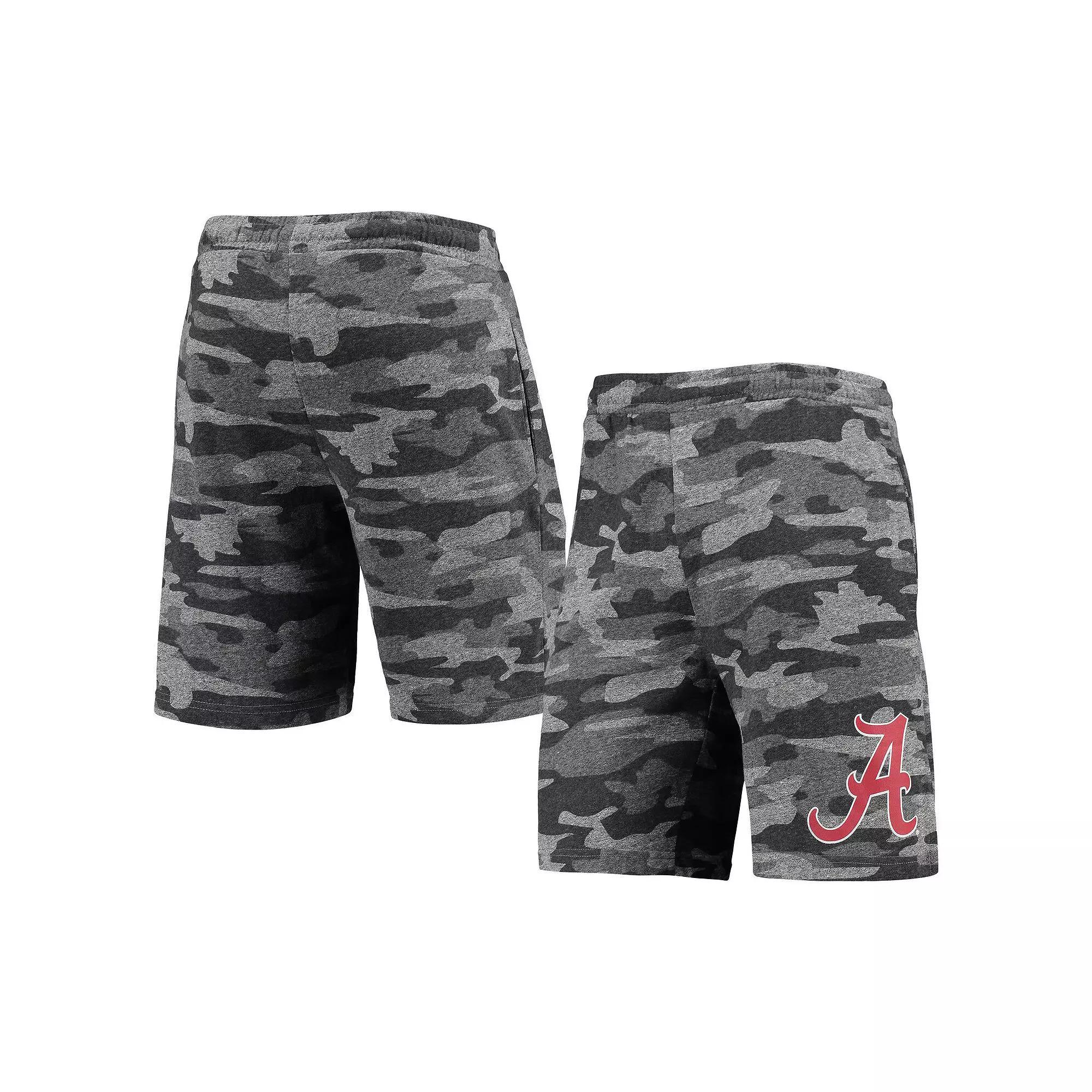 Men's Concepts Sport Charcoal/Gray Alabama Crimson Tide Camo Backup Terry Jam Lounge Shorts, Size: Small Product Image
