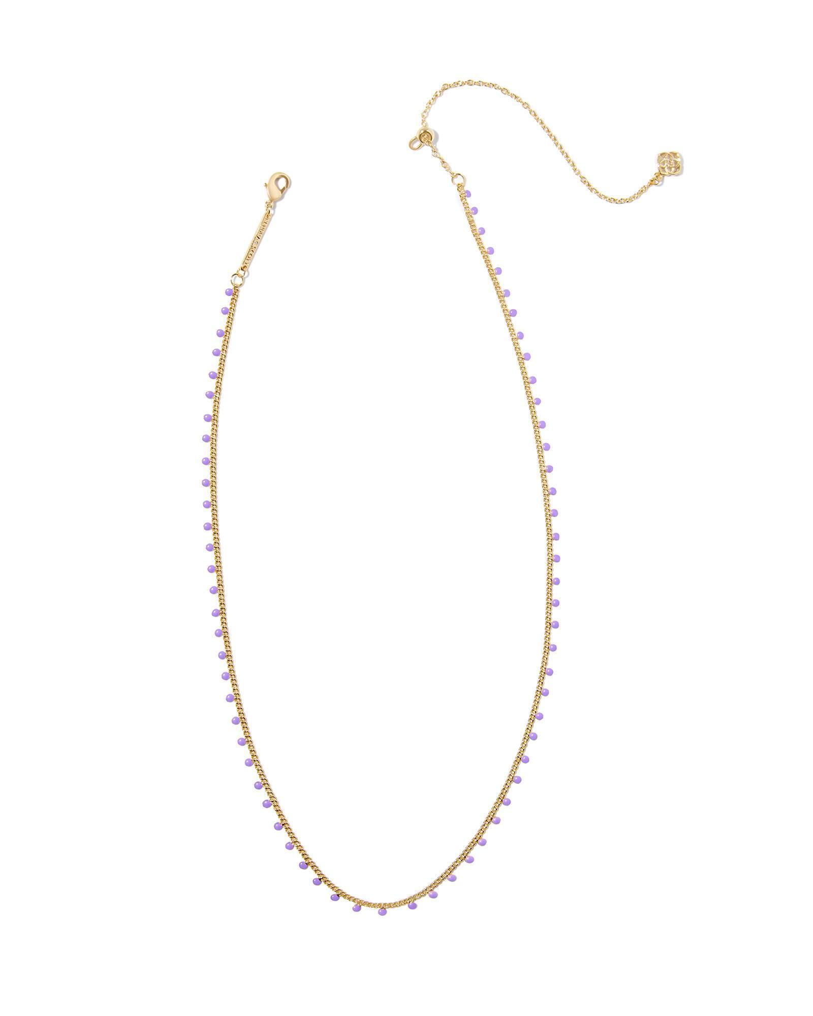 Cherry Gold Short Pendant Necklace in Berry Kyocera Opal Product Image