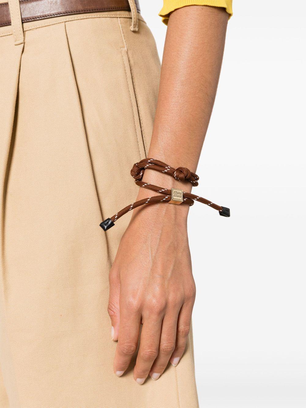 logo-charm cord bracelet Product Image