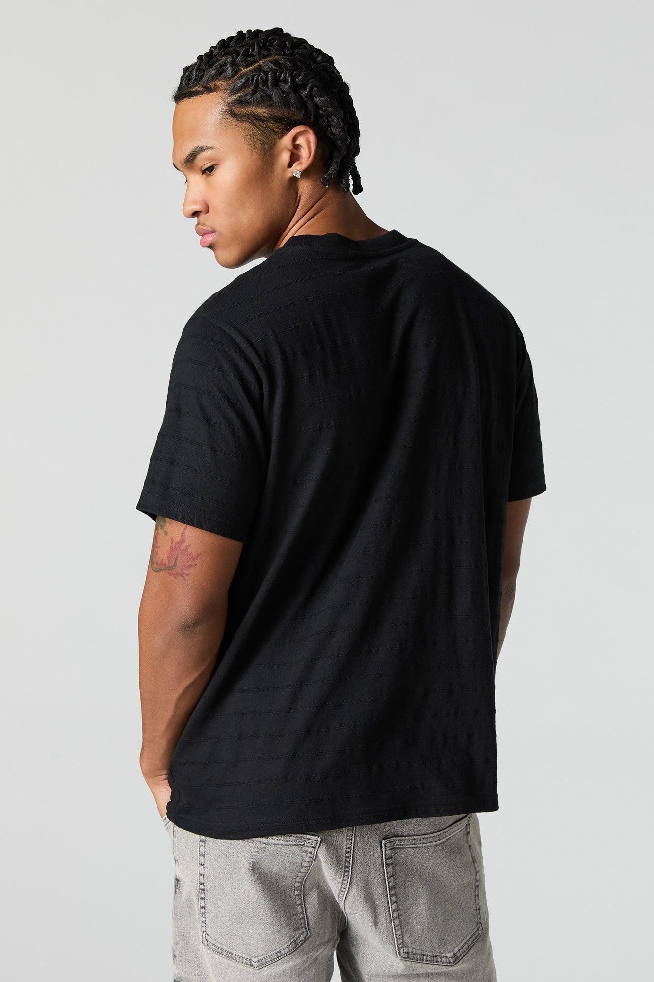 Textured Striped T-Shirt Male Product Image