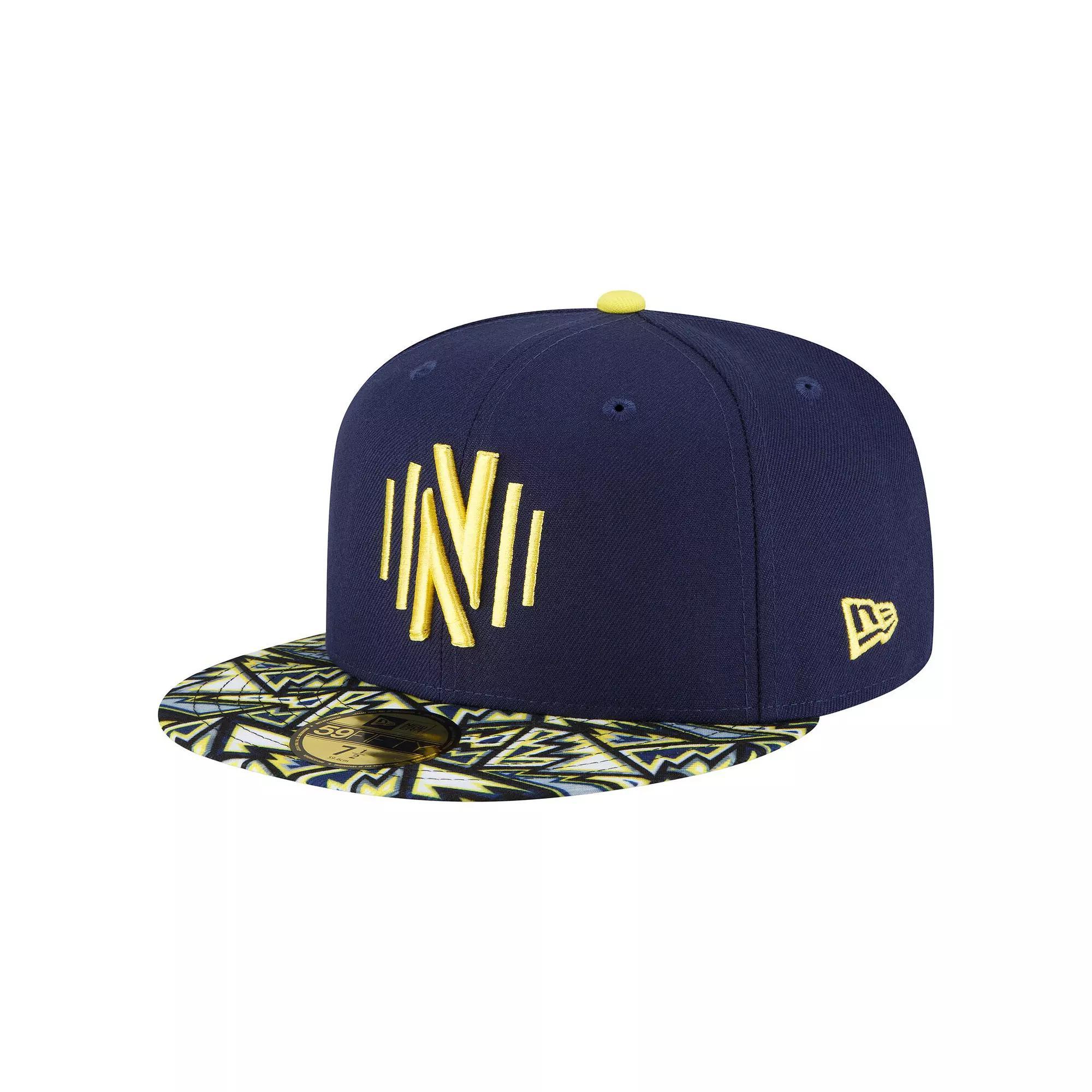 Men's New Era Navy Nashville SC Element Tech Pack 59FIFTY Fitted Hat, Size: 7 1/8, Mls Blue Product Image