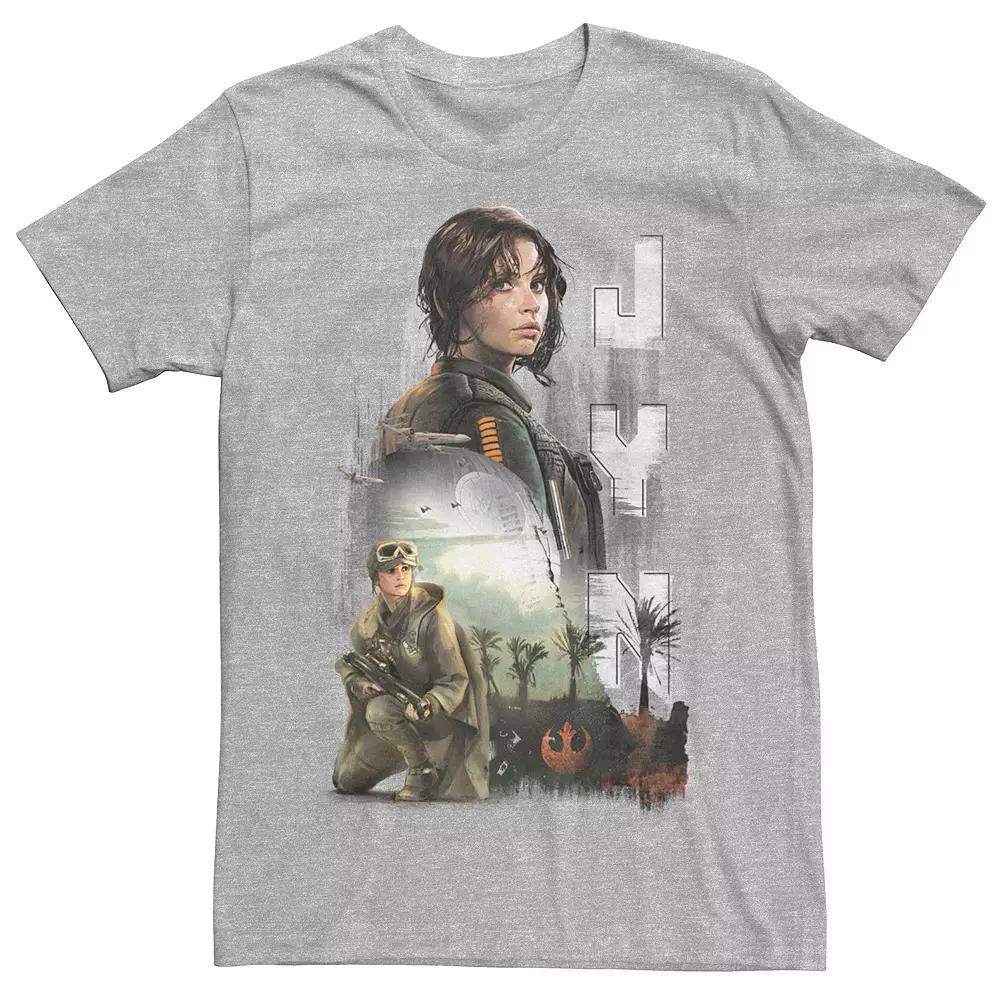 Men's Star Wars Rogue One Jyn Painted Portrait Tee, Size: XXL, Athletic Grey Product Image