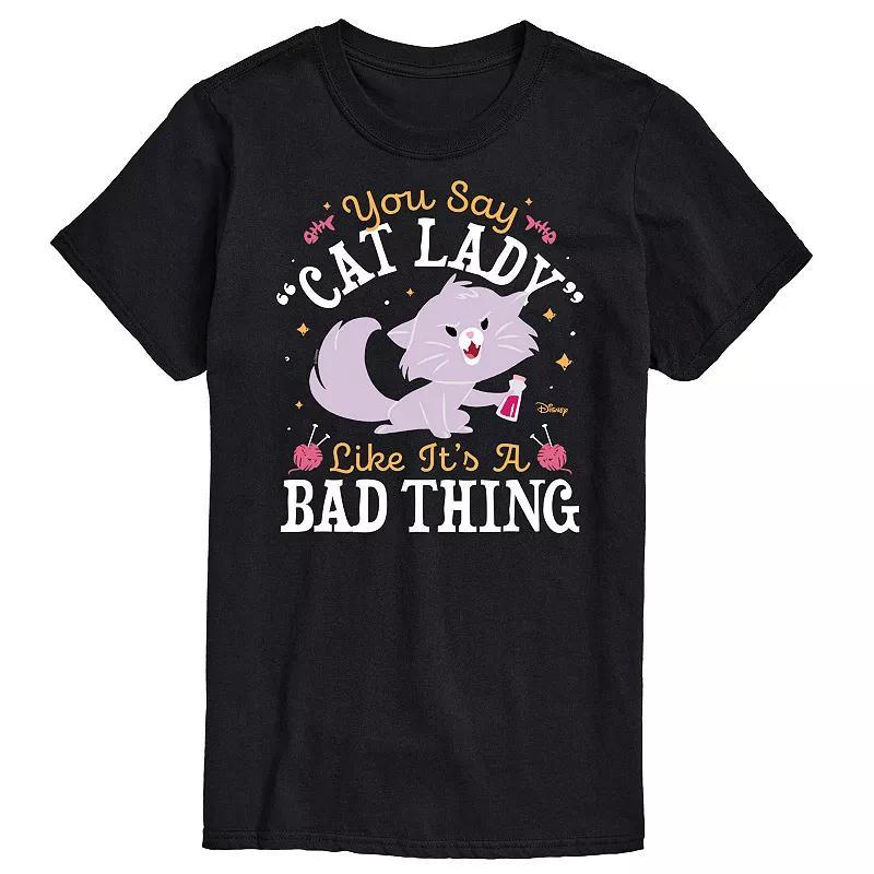Disney's Cats & Dogs Big & Tall Cat Lady Graphic Tee, Men's, Size: 4XB, Blue Product Image