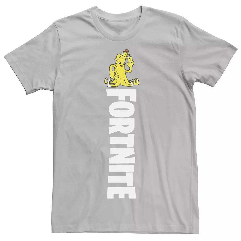 Men's Fortnite Peely Peace Vertical Logo Tee, Boy's, Size: XS, Silver Product Image