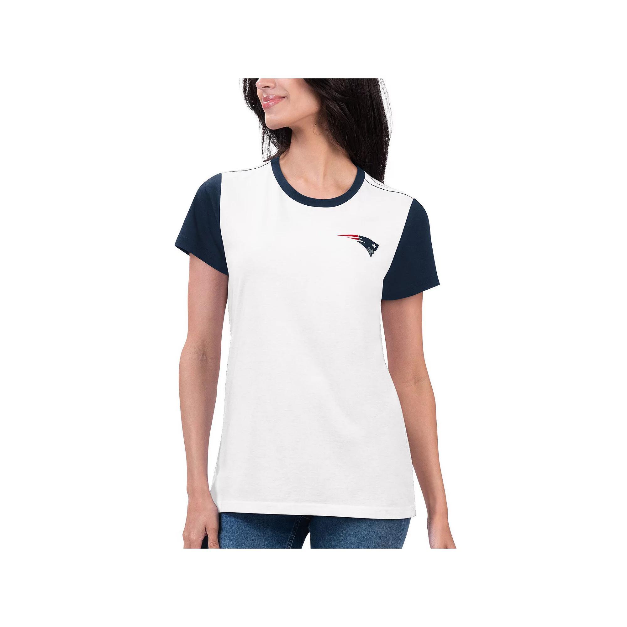 Women's G-III 4Her by Carl Banks White/Royal Los Angeles Rams Fashion Illustration T-Shirt, Size: Large Product Image