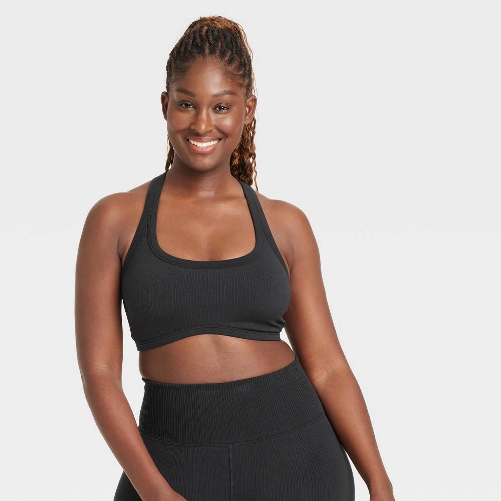 Women's Seamless Light Support Rib Racerback Sports Bra - All In Motion™ Product Image