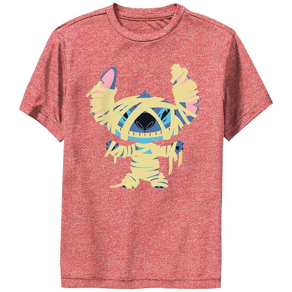 Disneys Lilo & Stitch Boys 8-20 Mummy Stitch Performance Tee, Mens Red Grey Product Image