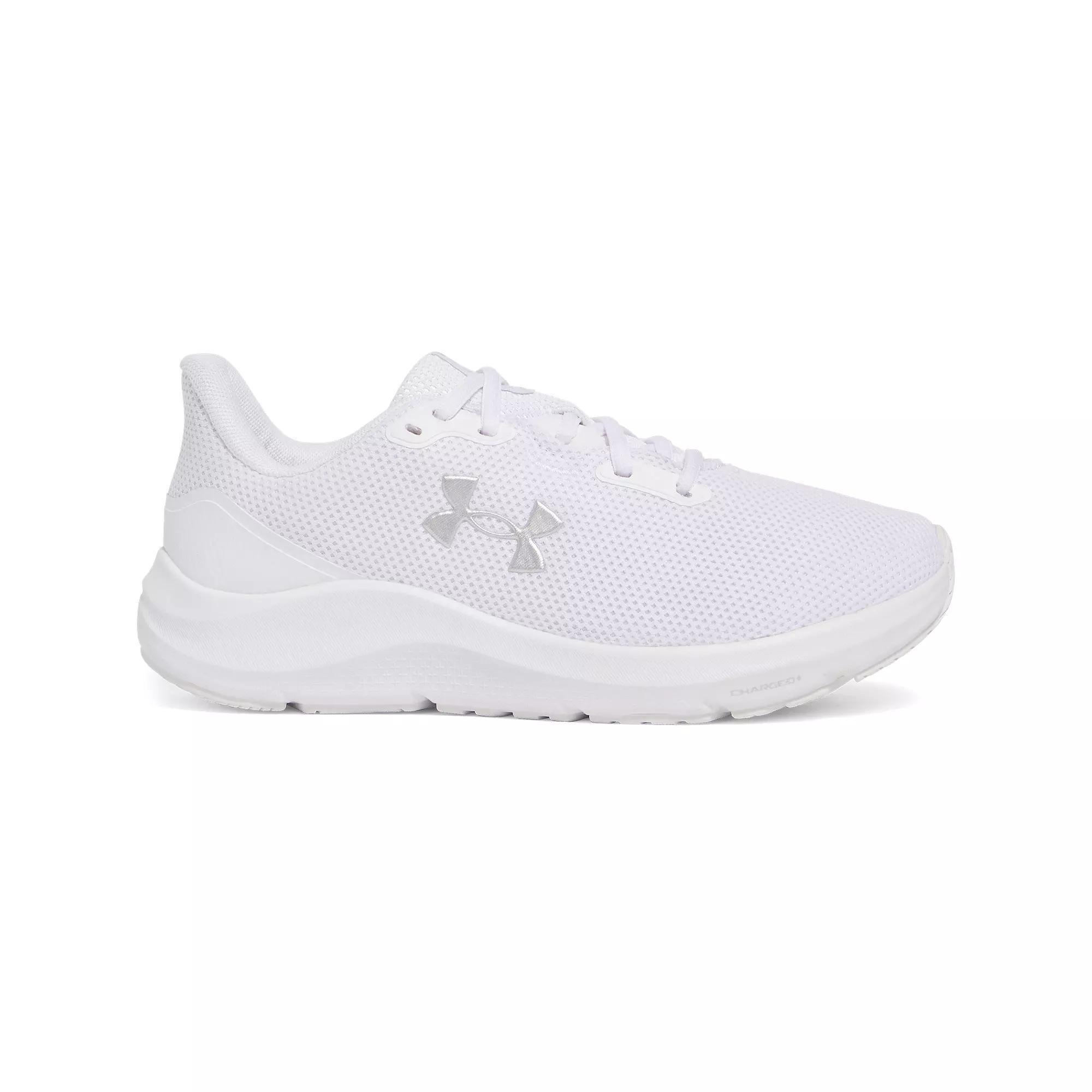 Under Armour Women's Pursuit 4 Running Shoes, Size: 10.5, White Grey Silver Product Image