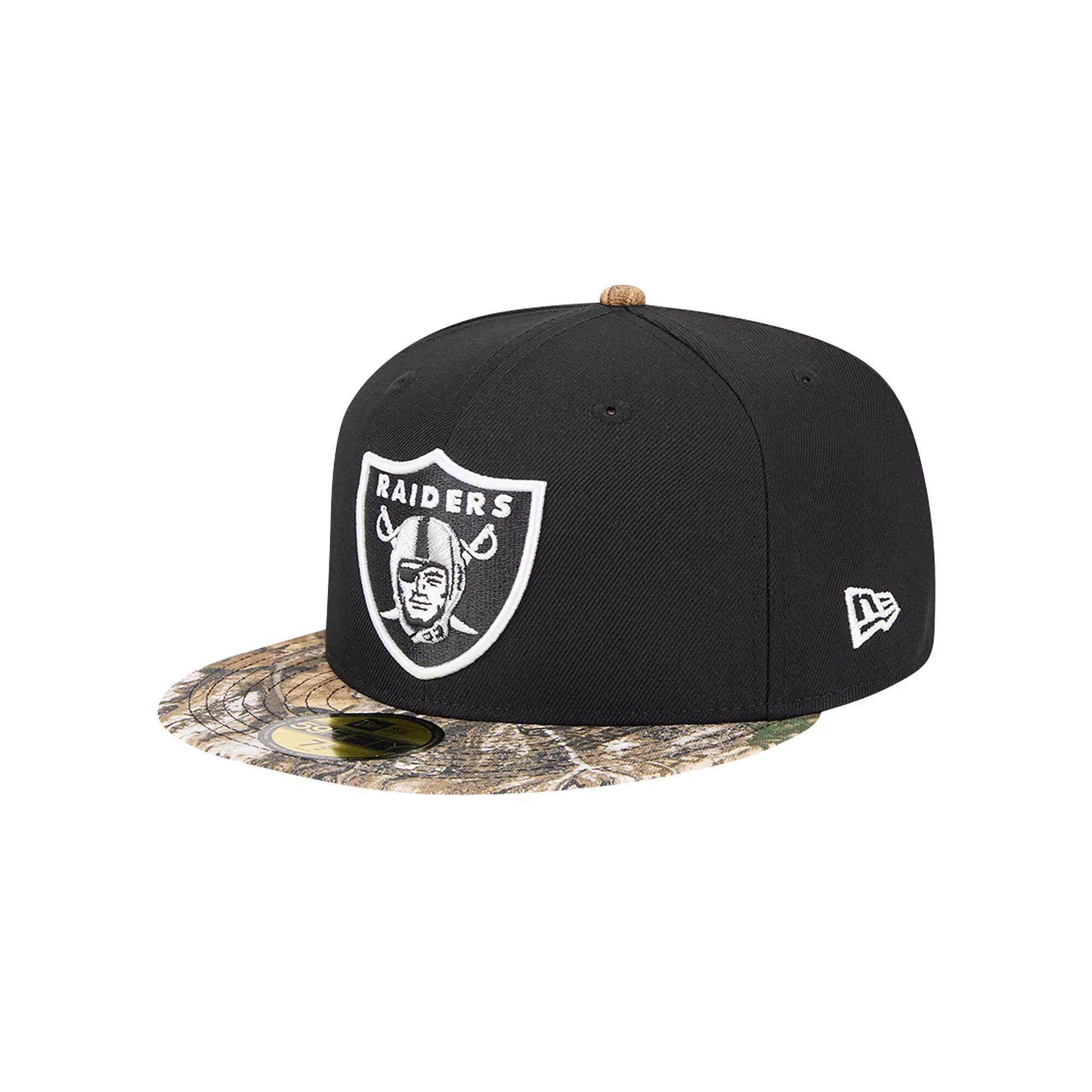 Men's New Era Black Las Vegas Raiders Active Two-Tone Camo 59FIFTY Fitted Hat, Size: 7, Lvr Black Product Image