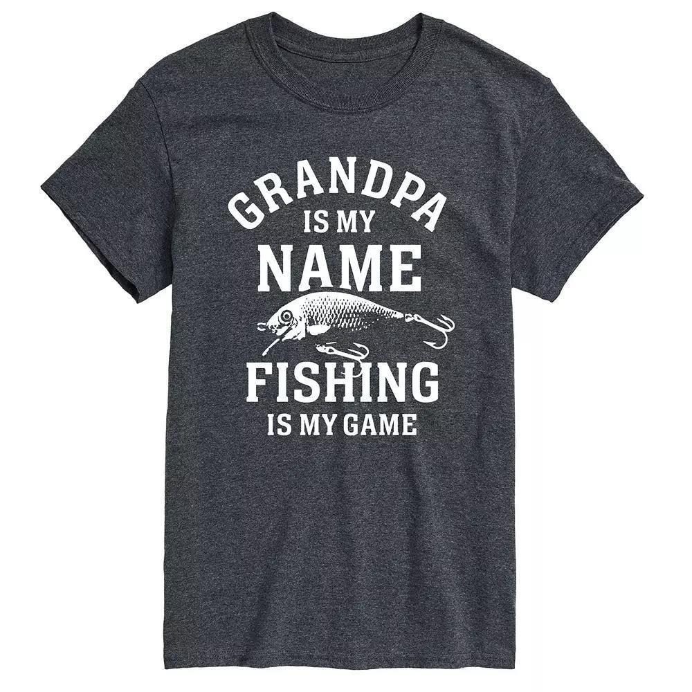 Men's Grandpa Fishing Game Tee, Size: Small, Blue Product Image