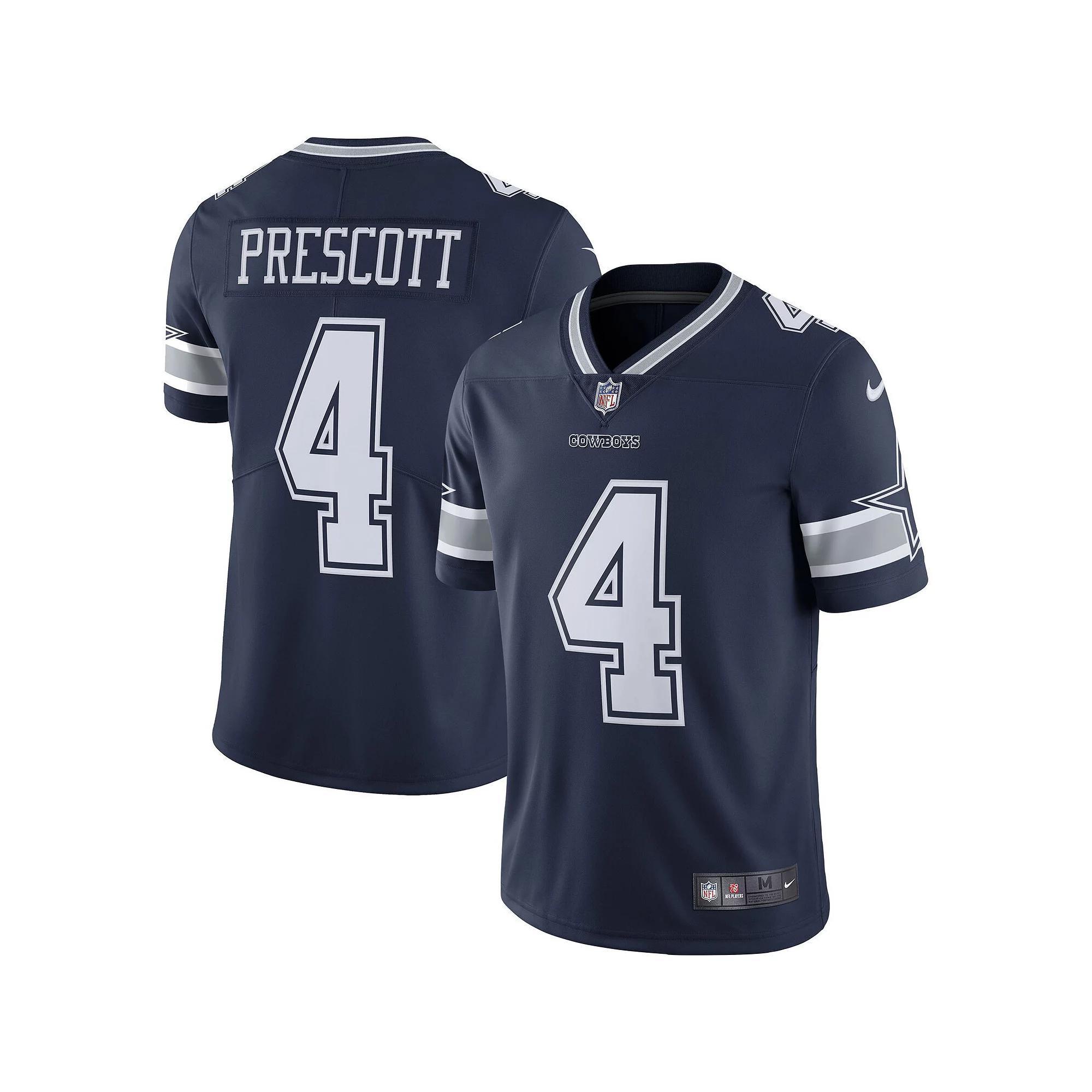 Men's Nike Dak Prescott Navy Dallas Cowboys Vapor Limited Player Jersey, Size: XL, Blue Product Image