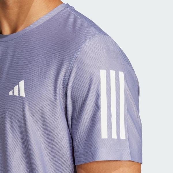 adidas Own the Run Tee Silver Violet 2XL Mens Product Image