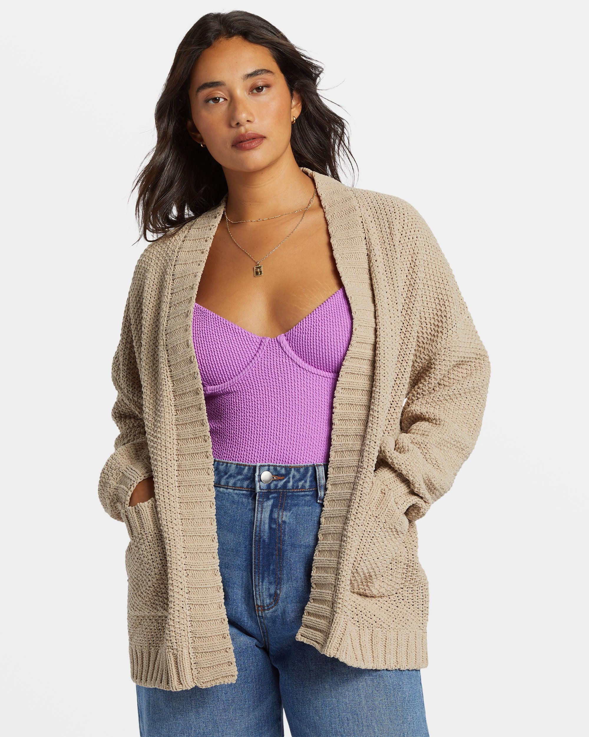 Sea Side Cardigan - Cobblestone Female Product Image