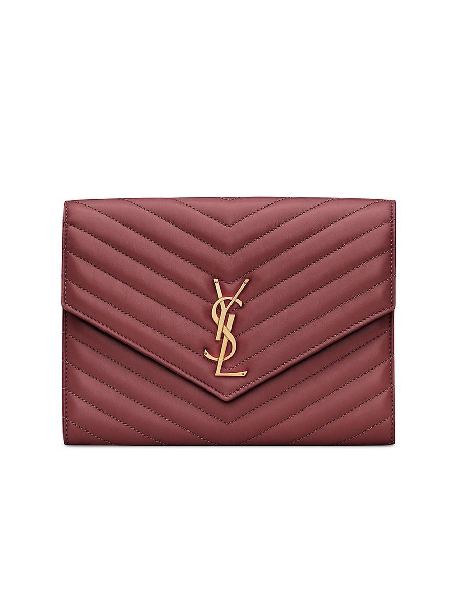 Saint Laurent Cassandre Matelasse Flap Pouch in Lambskin Product Image