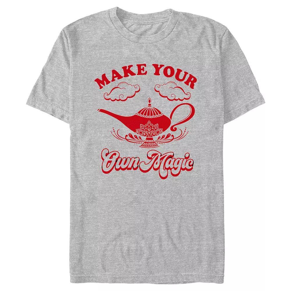 Disney's Aladdin Make Your Own Magic Men's Graphic Tee, Size: Medium, Athletic Grey Product Image
