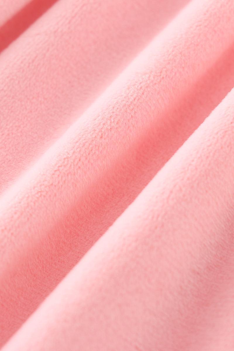 Pink velvet pumpkin embroidery dress Product Image