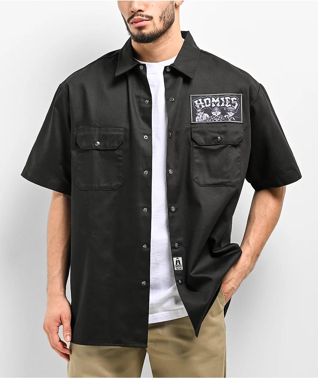 DGA Homies Joka Jams Black Button Up Short Sleeve Shirt Product Image