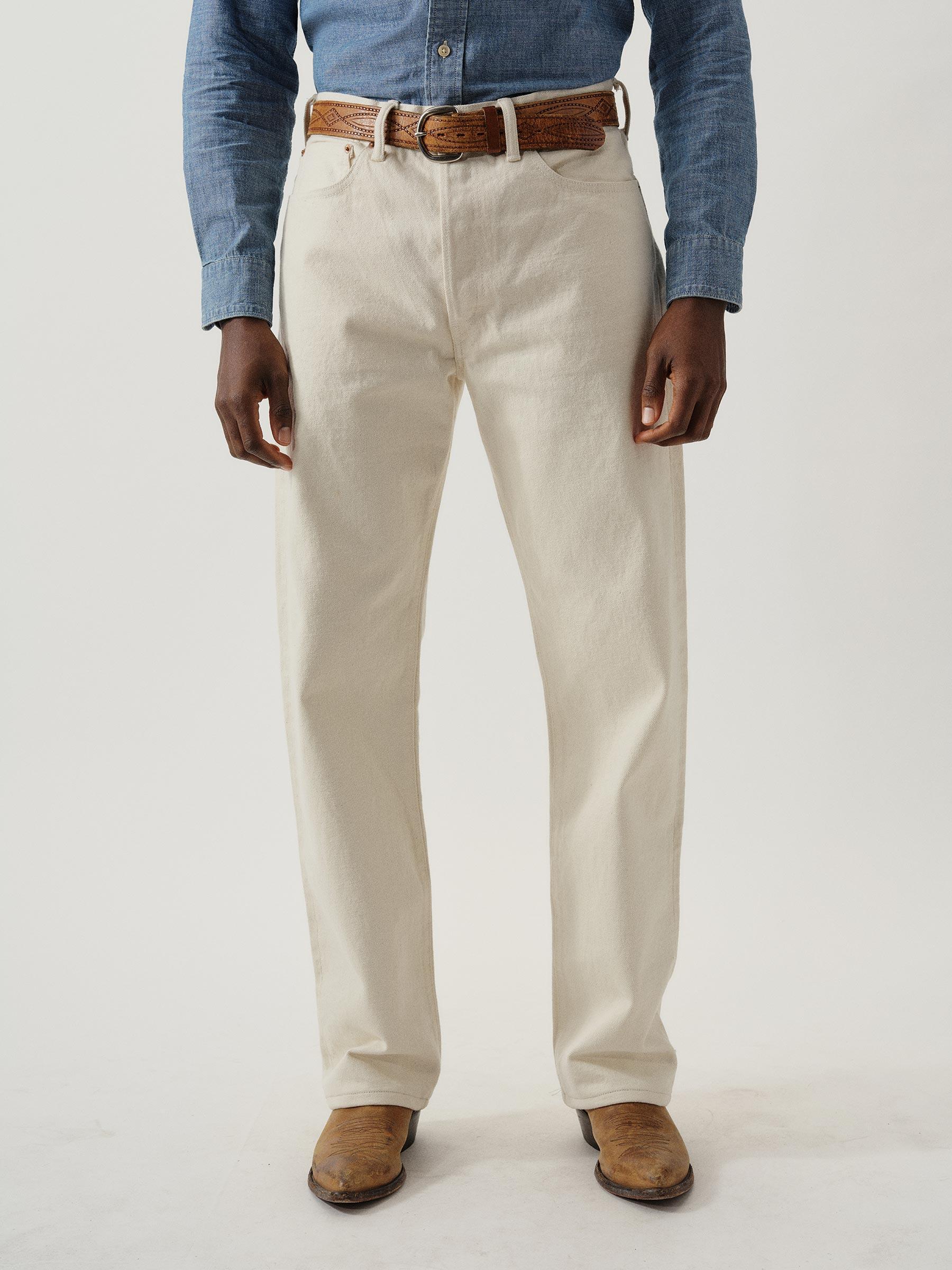 N002 Japanese Loomstate Selvedge Full Saddle Jean Product Image