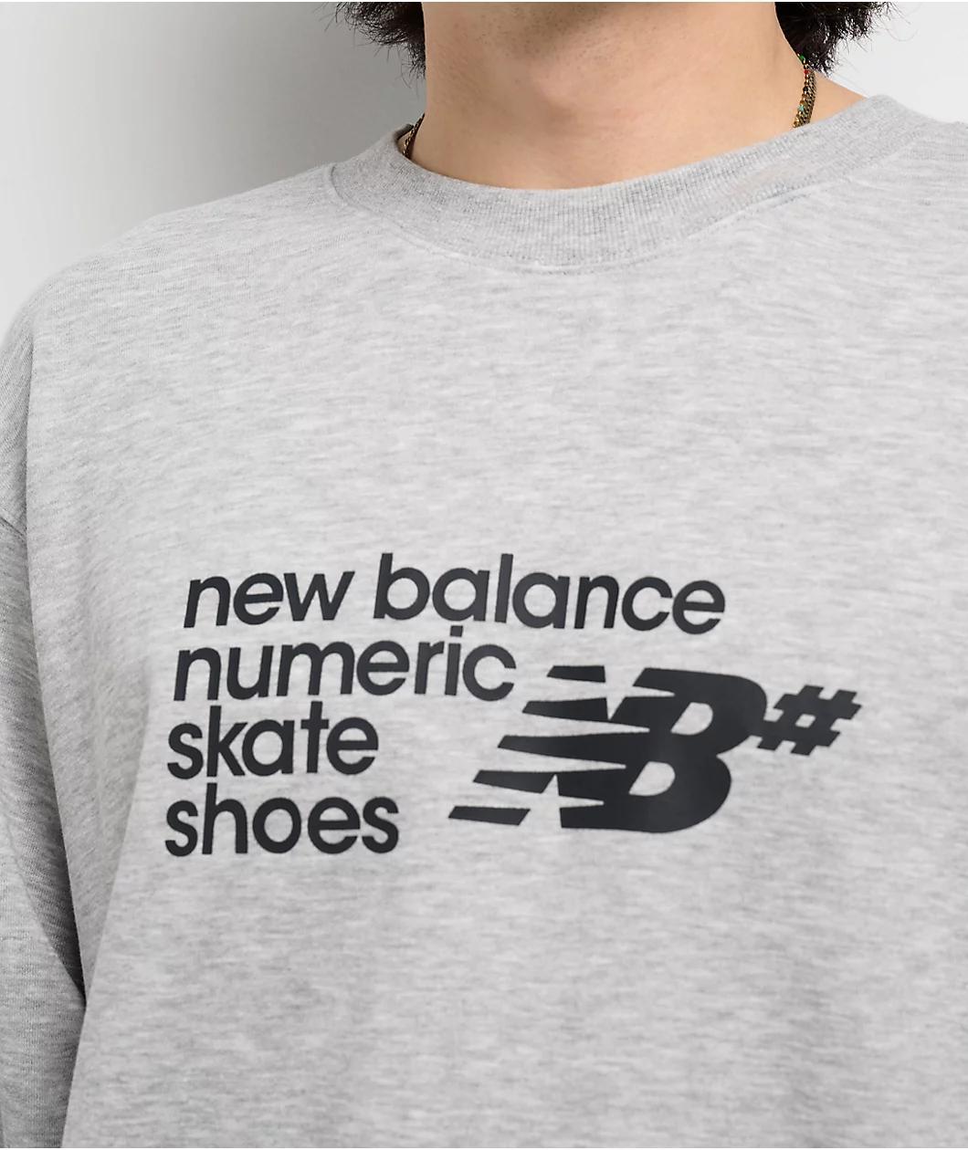 New Balance Numeric Logo Athletic Grey Crewneck Sweatshirt Product Image