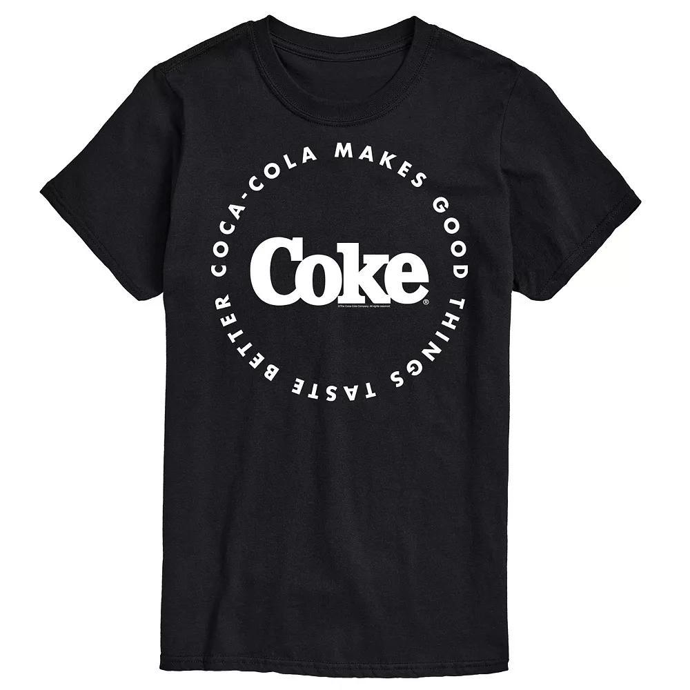 Men's Coca-Cola Things Taste Better Graphic Tee, Size: XL Tall, Blue Product Image