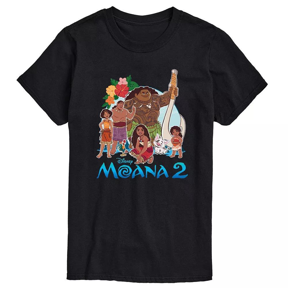 Disney's Moana 2 Men's Group Graphic Tee, Size: XXL, Black Product Image