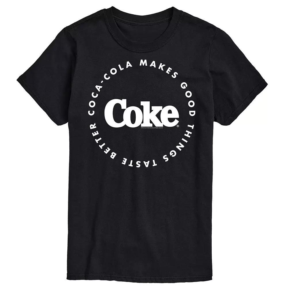 Men's Coca-Cola Things Taste Better Graphic Tee, Size: XL Tall, Blue Product Image