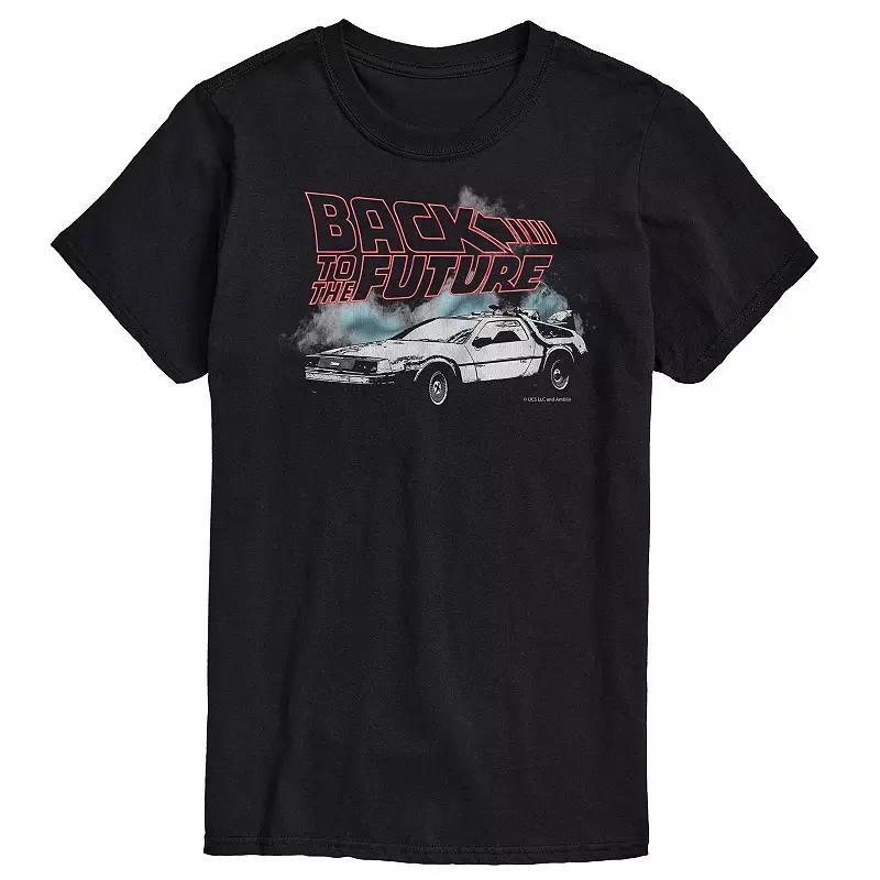Big & Tall Back to the Future Retro Drawn Delorean Graphic Tee, Mens Product Image
