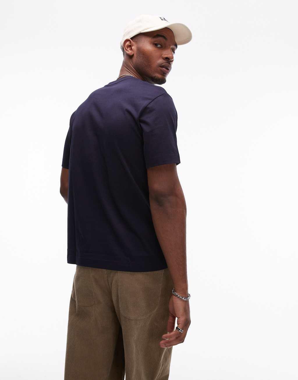 ARKET midweight jersey T-shirt in navy blue Product Image