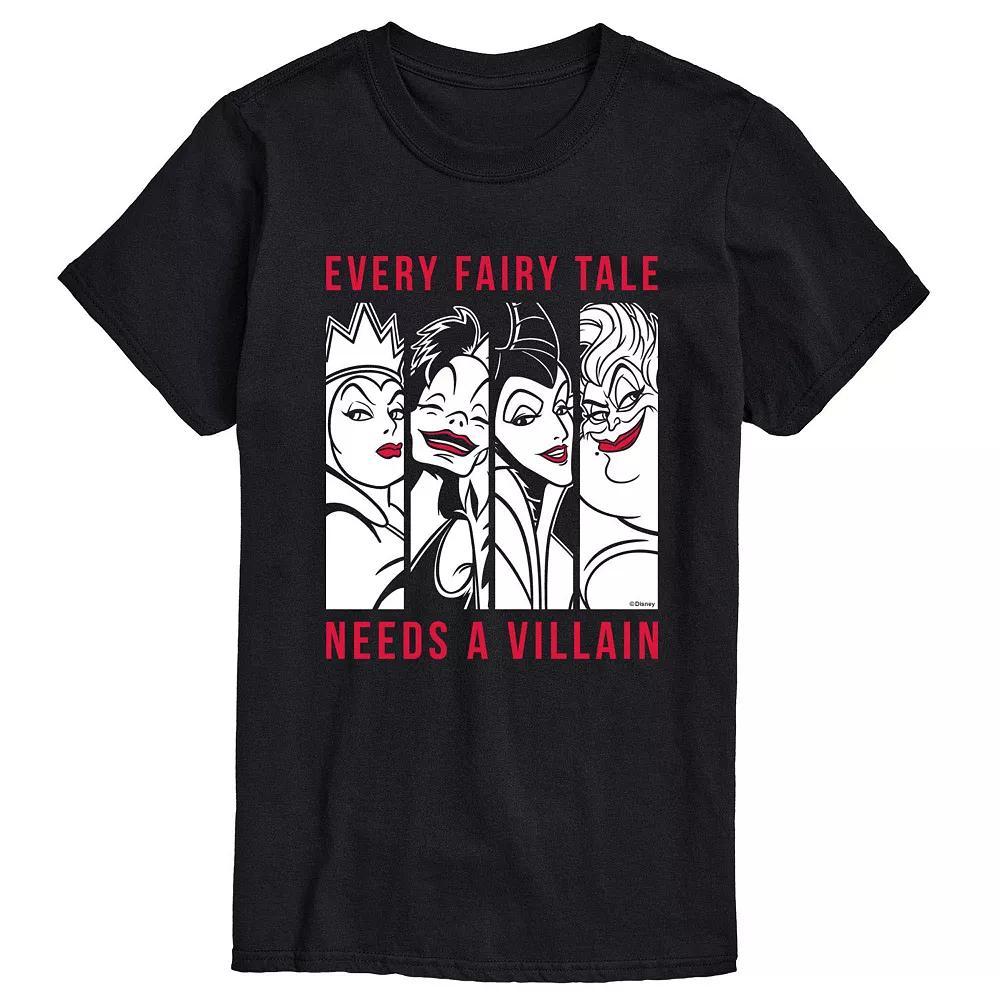 Disney Villains Mens Every Fairy Tale Needs a Villain Graphic Tee Blue Product Image