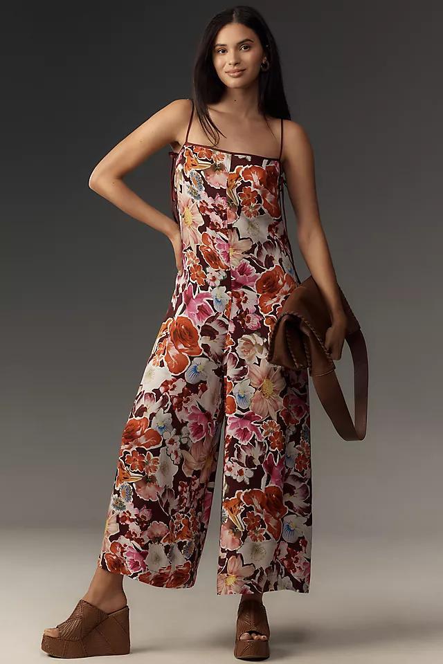 By Anthropologie Printed Wide-Leg Jumpsuit Product Image