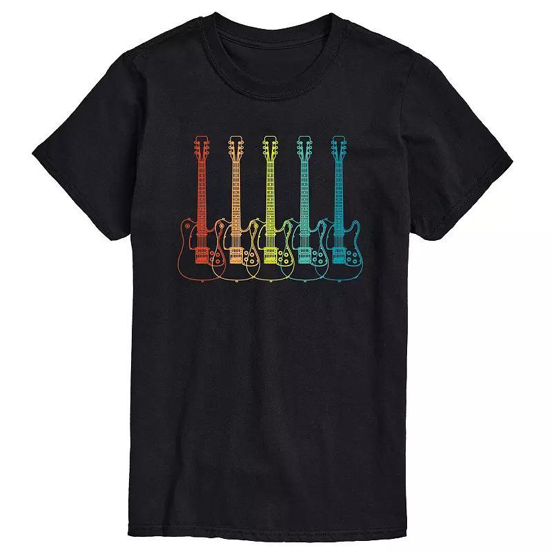 Mens Rainbow Guitars Lineup Graphic Tee Product Image