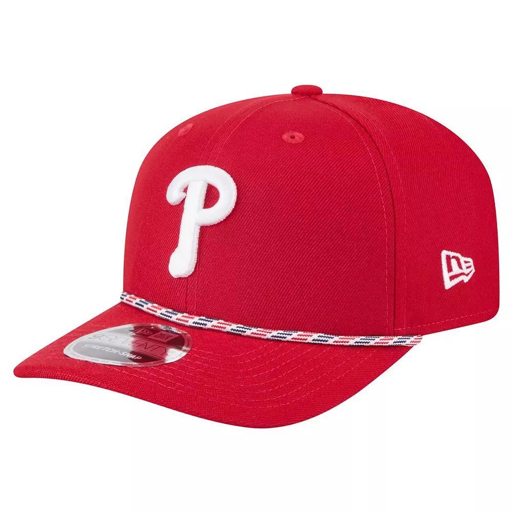 Men's New Era Red Philadelphia Phillies Multi-Rope 9SEVENTY Stretch-Snap Hat Product Image